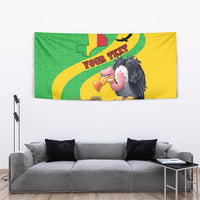 Personalised Mali Tapestry Vulture With Flag Map Bogolan Pattern - Wonder Print Shop