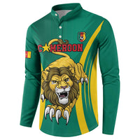 Custom Cameroon Football Button Sweatshirt Go Indomitable Lions