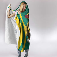 Custom Cameroon Football Hooded Blanket Go Indomitable Lions
