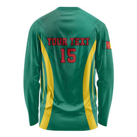 Custom Cameroon Football Long Sleeve Shirt Go Indomitable Lions - Wonder Print Shop