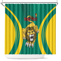 Custom Cameroon Football Shower Curtain Go Indomitable Lions - Wonder Print Shop