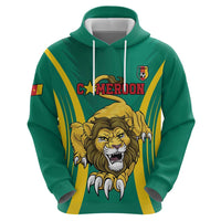 Custom Cameroon Football Zip Hoodie Go Indomitable Lions - Wonder Print Shop
