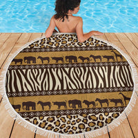 Animal Skin Mix African Pattern Beach Blanket