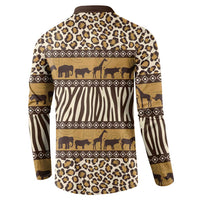 Animal Skin Mix African Pattern Button Sweatshirt