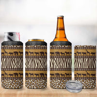 Animal Skin Mix African Pattern 4 in 1 Can Cooler Tumbler