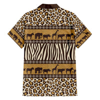 Animal Skin Mix African Pattern Family Matching Puletasi and Hawaiian Shirt