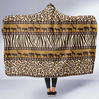 Animal Skin Mix African Pattern Hooded Blanket
