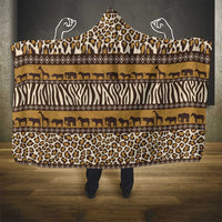 Animal Skin Mix African Pattern Hooded Blanket