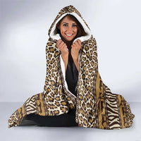 Animal Skin Mix African Pattern Hooded Blanket