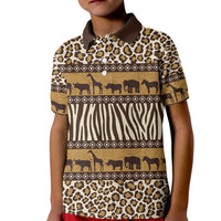 Animal Skin Mix African Pattern Kid Polo Shirt