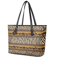 Animal Skin Mix African Pattern Leather Tote Bag