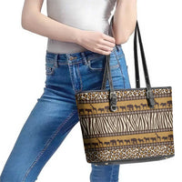Animal Skin Mix African Pattern Leather Tote Bag