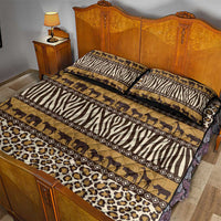 Animal Skin Mix African Pattern Quilt Bed Set