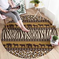 Animal Skin Mix African Pattern Round Carpet