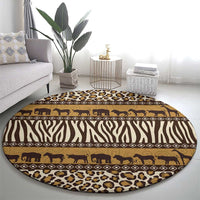 Animal Skin Mix African Pattern Round Carpet