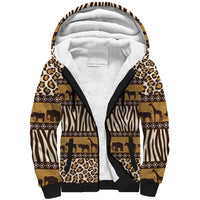 Animal Skin Mix African Pattern Sherpa Hoodie