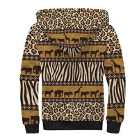 Animal Skin Mix African Pattern Sherpa Hoodie
