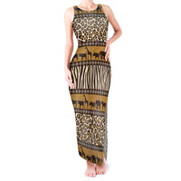 Animal Skin Mix African Pattern Tank Maxi Dress