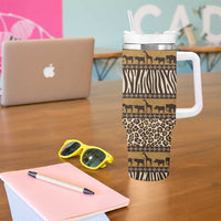 Animal Skin Mix African Pattern Tumbler With Handle
