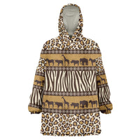 Animal Skin Mix African Pattern Wearable Blanket Hoodie