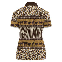 Animal Skin Mix African Pattern Women Polo Shirt