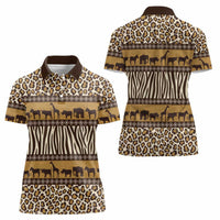 Animal Skin Mix African Pattern Women Polo Shirt