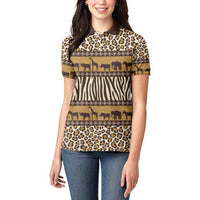 Animal Skin Mix African Pattern Women Polo Shirt