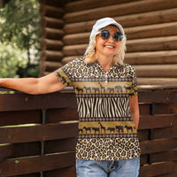 Animal Skin Mix African Pattern Women Polo Shirt