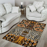 African Tribal Pattern With Wild Animal Skins Area Rug