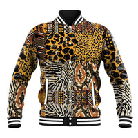 African Tribal Pattern With Wild Animal Skins Baseball Jacket