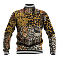 African Tribal Pattern With Wild Animal Skins Baseball Jacket