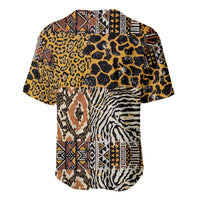 African Tribal Pattern With Wild Animal Skins Baseball Jersey