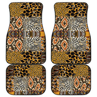 African Tribal Pattern With Wild Animal Skins Car Mats