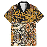 African Tribal Pattern With Wild Animal Skins Family Matching Mermaid Dress and Hawaiian Shirt