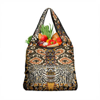 African Tribal Pattern With Wild Animal Skins Grocery Bag