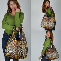 African Tribal Pattern With Wild Animal Skins Grocery Bag