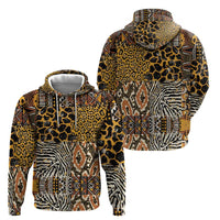 African Tribal Pattern With Wild Animal Skins Hoodie