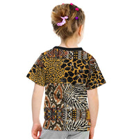 African Tribal Pattern With Wild Animal Skins Kid T Shirt