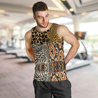 African Tribal Pattern With Wild Animal Skins Men Tank Top