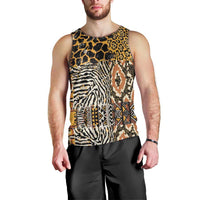African Tribal Pattern With Wild Animal Skins Men Tank Top