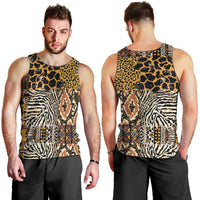 African Tribal Pattern With Wild Animal Skins Men Tank Top