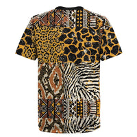 African Tribal Pattern With Wild Animal Skins Rugby Jersey