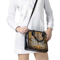 African Tribal Pattern With Wild Animal Skins Shoulder Handbag