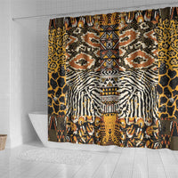 African Tribal Pattern With Wild Animal Skins Shower Curtain