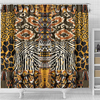 African Tribal Pattern With Wild Animal Skins Shower Curtain