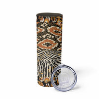 African Tribal Pattern With Wild Animal Skins Skinny Tumbler