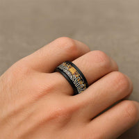 African Tribal Pattern With Wild Animal Skins Spinner Ring - Wonder Print Shop