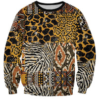 African Tribal Pattern With Wild Animal Skins Sweatshirt