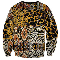 African Tribal Pattern With Wild Animal Skins Sweatshirt