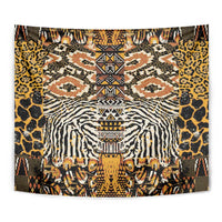 African Tribal Pattern With Wild Animal Skins Tapestry